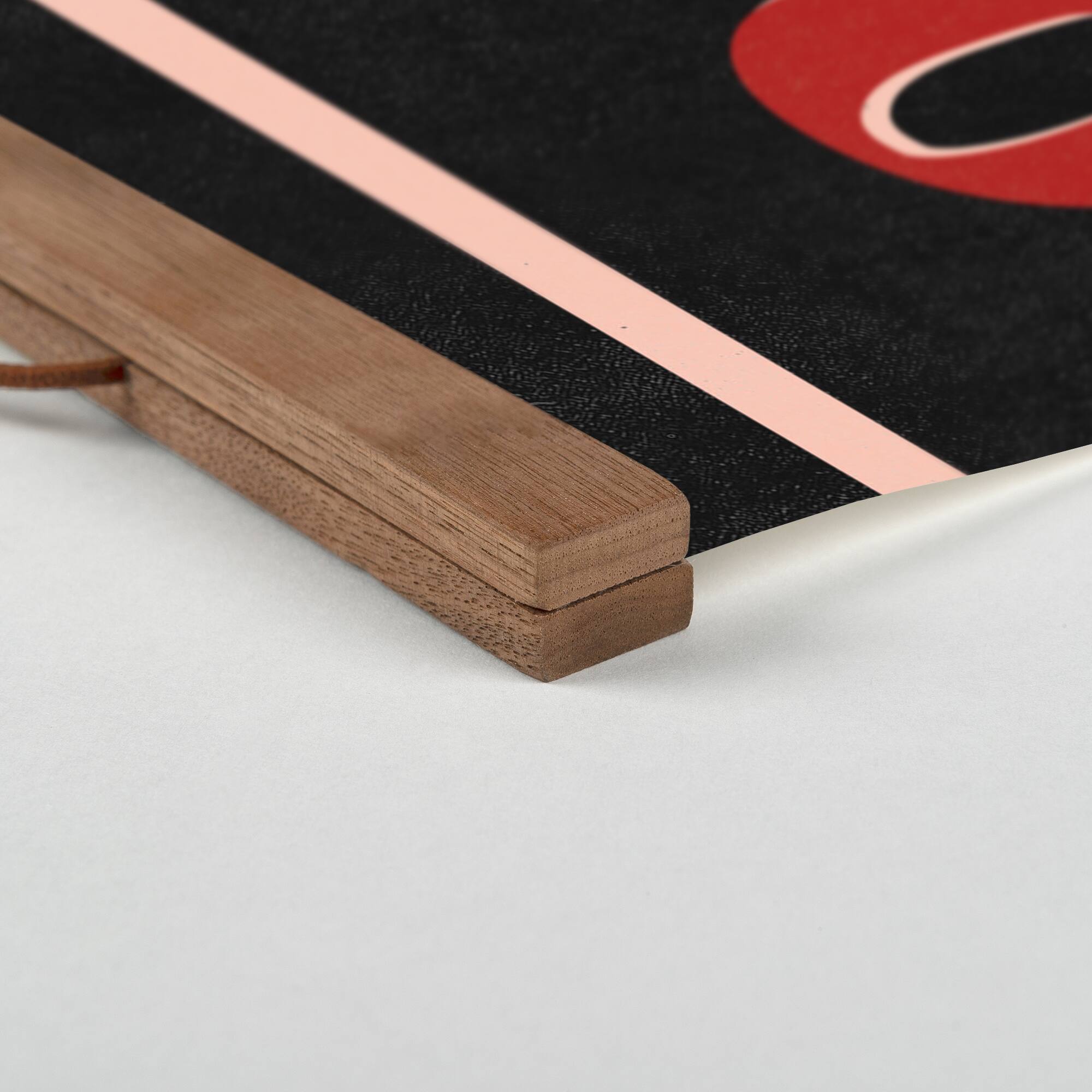 Oui Oui Oui Teak Hanging Canvas